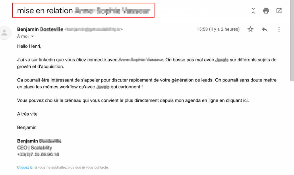 exemple email