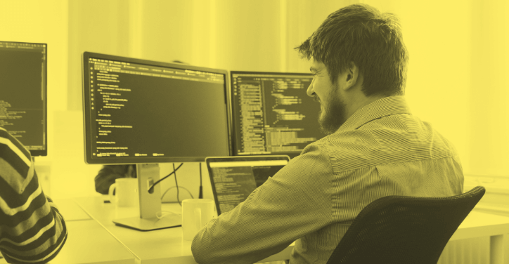 An AI chatbot developer creating a chatbot